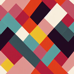 A endless relatable pattern of vibrant geometric shapes