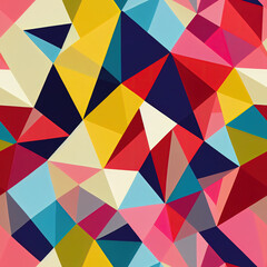 A endless relatable pattern of vibrant geometric shapes