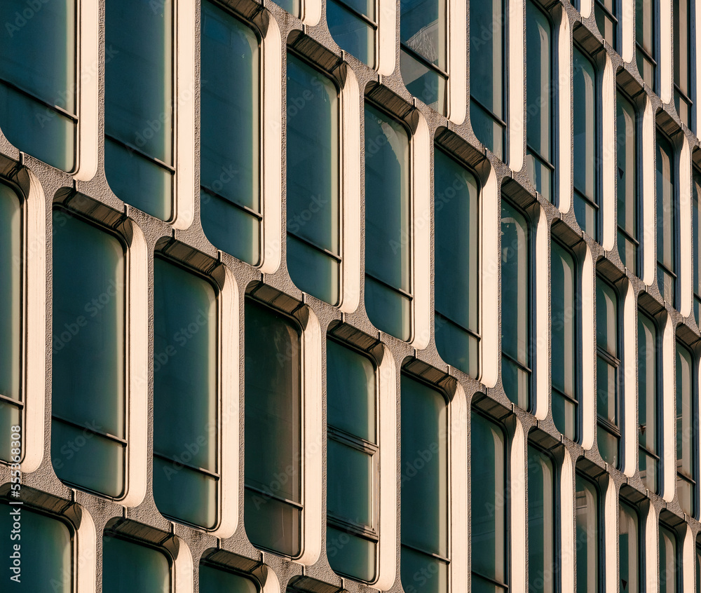 Aufkleber Building exterior window void pattern Architecture details