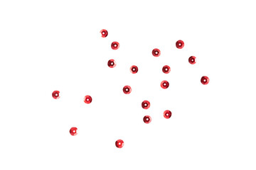 Red dots confetti, Red sparkle decoration cutout, Png file.