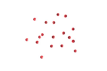 Red dots confetti, Red sparkle decoration cutout, Png file.