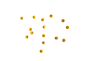 Golden dots confetti, Gold sparkle decoration cutout, Png file.
