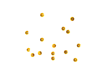 Golden dots confetti, Gold sparkle decoration cutout, Png file.