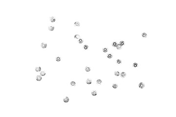 Silver dots confetti, Silver sparkle decoration cutout, Png file.