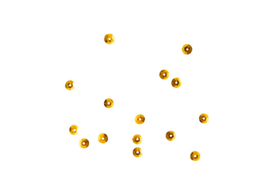 Golden Dots Confetti, Gold Sparkle Decoration Cutout, Png File.