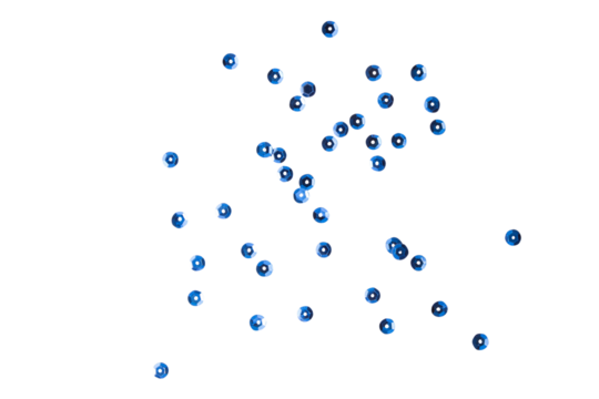Blue dots confetti, Blue sparkle decoration cutout, Png file.