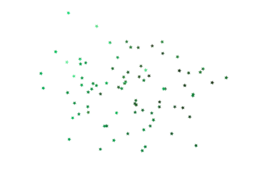 Green star confetti, Green stars sparkle decoration cutout, Png file.