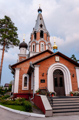 Fototapeta na wymiar Novosibirsk, Russia, August 2022: Russian Orthodox Old Believer Church, Cathedral of the Nativity of the Most Holy Theotokos