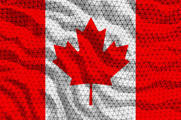 National Flag of Canada. Background  with flag  of Canada