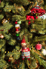 Christmas tree with vintage toys