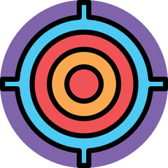 Target Board Vector Icon
