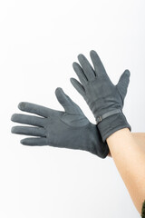 Obraz premium stylish trendy colored gloves warm winter