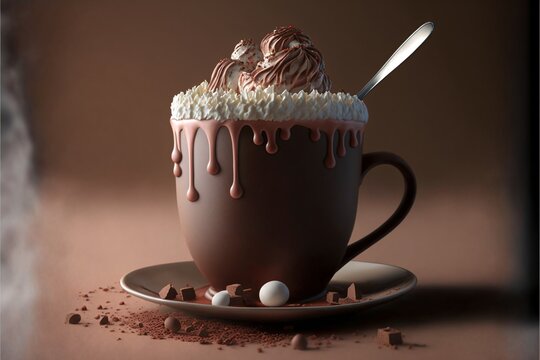 Belle illustration de chocolat chaud