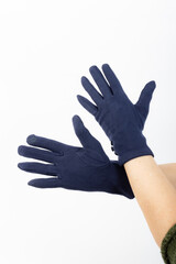 stylish trendy colored gloves warm winter