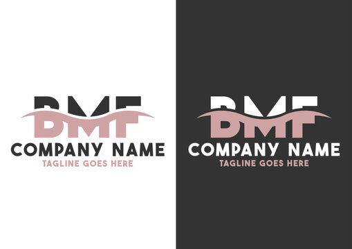 Letter BMF logo design template, BMF logo