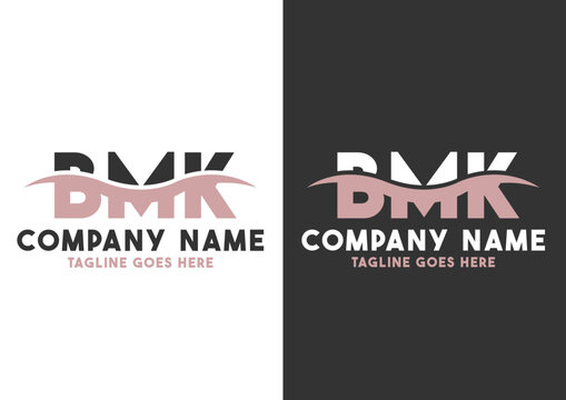 Letter BMK logo design template, BMK logo