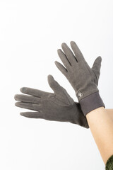 stylish trendy colored gloves warm winter