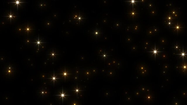 glowing starry night sky particles loop light