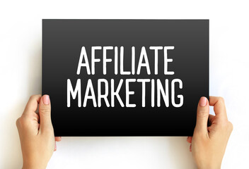 Affiliate Marketing - earning a commission by promoting a product or service made by another...