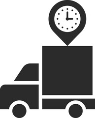 Flexible schedule work icon, work management icon black vector