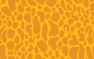 Abstract modern leopard seamless pattern. Animals trendy background. Orange decorative vector stock illustration for print, card, postcard, fabric, textile. Modern ornament of stylized skin
