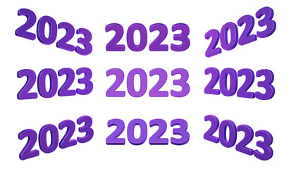 3d text year 2023