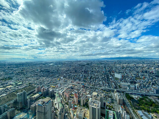 外構人観光客が戻ってきた、大阪の空撮風景