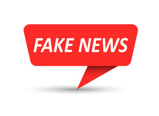 FAKE NEWS. Vector banner, pointer, sticker, label or speech bubble. Template for websites, applications and creative ideas