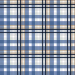 tartan pattern seamless textile is made with alternating bands of coloured (pre-dyed) threads woven as both warp and weft at right angles to each other.