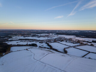 Landscape winter aerial