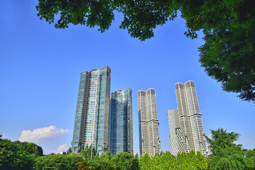 Skyscraper luxury penthouse scenery in Seoul,
서울의 초고층 럭셔리 펜트하우스 풍경