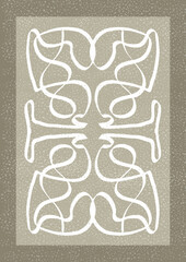 Modern A4 poster in a modern boho style hand-drawn. Suitable for poster, banner, printing, branding