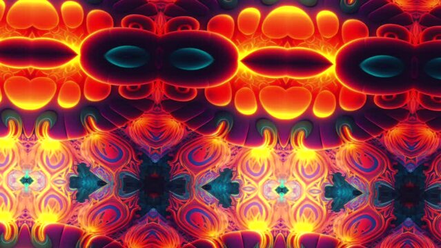 A seamless morphing geometric background in a psychedelic concept. DMT, acid, MDMA