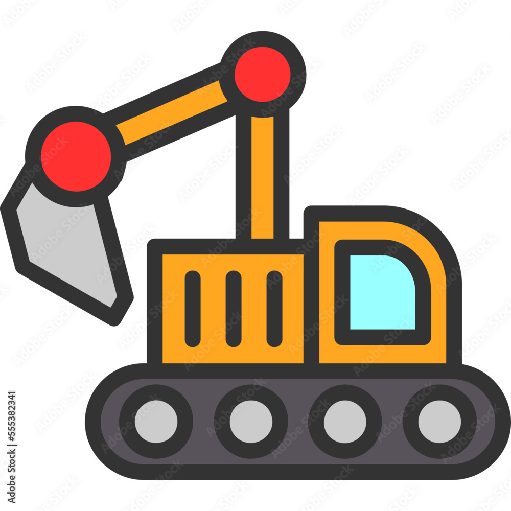 Poster Excavator Icon