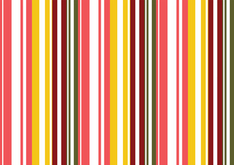 Obraz premium Striped vector Seamless pattern, striped fabric prints A stripe pattern consisting of bright, multicoloured contrasting vertical stripes which can range in thickness. The repeat of the pattern.