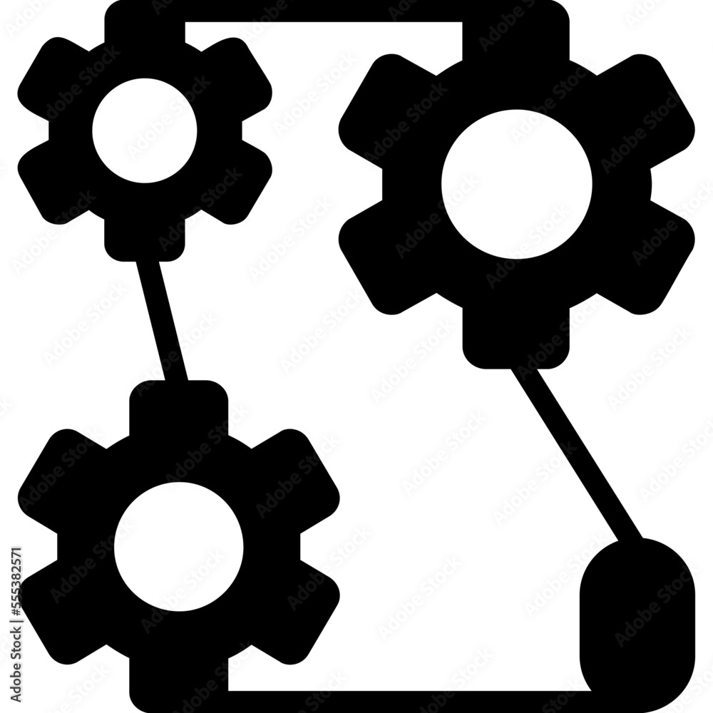 Poster cogwheels icon