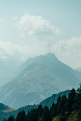 mountains and clouds