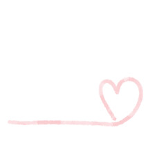 Watercolor hearts shapes doodle illustration for valentines day