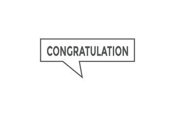 Congratulations  button web banner templates. Vector Illustration
