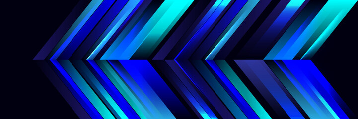 Obraz premium arrow fast glow hi-tech moving blue effect background modern geometry style fast step progress internet