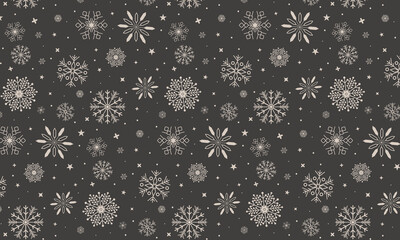 Snowflake decoration pattern. Snowfall background