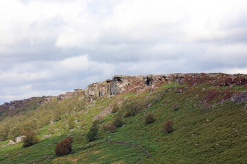 Fototapeta na wymiar View of Curbar Edge, Derbyshire England 