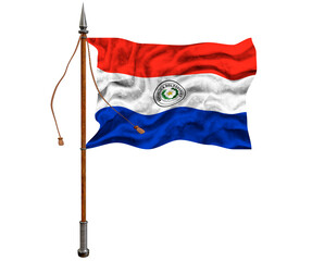 National flag  of Paraguay. Background  with flag  of Paraguay