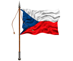 National Flag Czech Republic. Background  with flag  of Czech Republic