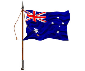 National flag of Australia. Background  with flag of Australia.