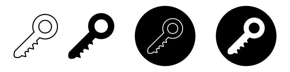 Vector key for web and app design. Padlock, lock. Secure door button.