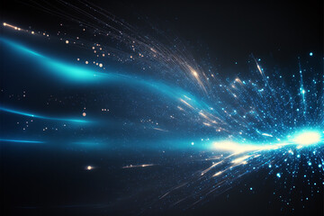 Fototapeta premium デジタル, テクノロジー ,青いネットワーク, Generative AI