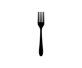 Fork, kitchen, utensils and cutlery, silhouette and graphic design. Cooking and cuisine, food and meal, graphic element, vector design and illustration