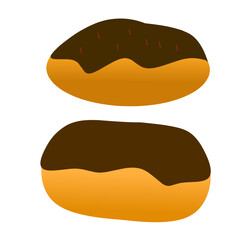 illustration of Bread with chocolate sprinkles on it