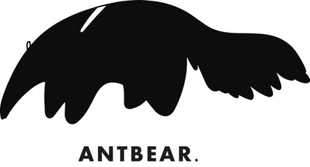 Antibear. isolated vector Silhouettes